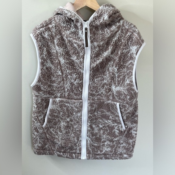 Prana Polar Escape Vest Beige Size Small Sherpa - Picture 1 of 7